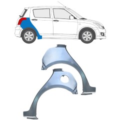 Painel de reparação do guarda-lamas traseiro para Suzuki Swift 2005-2010 / Esquerda+Direita / Conjunto 16258