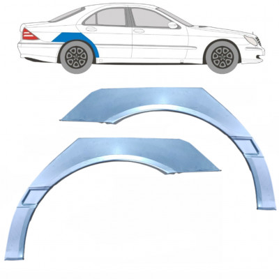 Painel de reparação do guarda-lamas traseiro para Mercedes S-class 1998-2005 / Esquerda+Direita / Conjunto 9221