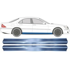Painel de reparação da soleira para Mercedes S-Class W220 1998-2005 / Esquerda = Direita (simétrico) / Conjunto 10487
