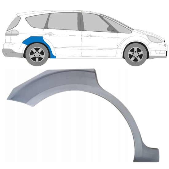 Painel de reparação do guarda-lamas traseiro para Ford S-MAX 2006-2015 / Direito 15172