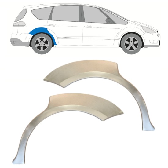 Painel de reparação do guarda-lamas traseiro para Ford S-MAX 2006-2015 / Esquerda+Direita / Conjunto 14766
