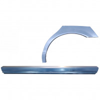Painel de reparação da soleira com guarda-lamas traseiro para Jaguar S-Type 1999-2007 / Esquerdo / Conjunto 12624