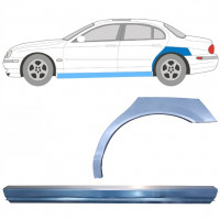 Painel de reparação da soleira com guarda-lamas traseiro para Jaguar S-Type 1999-2007 / Esquerdo / Conjunto 12624