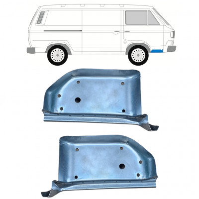 Painel de reparação do degrau dianteiro para VW Transporter T3 1979-1992 / Esquerda+Direita / Conjunto 9781