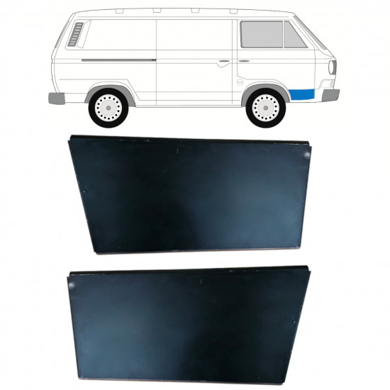 Painel de reparação externa das portas dianteiras para VW Transporter T3 1979-1992 / Conjunto 11091