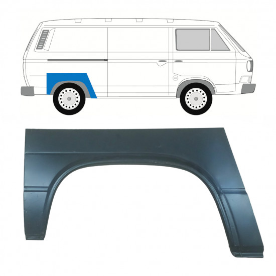 Painel de reparação do guarda-lamas traseiro para VW Transporter T3 1979-1992 / Direito 8166