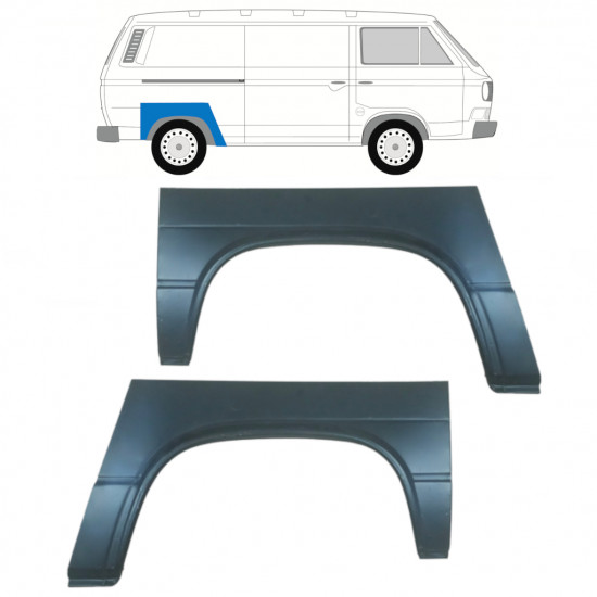 Painel de reparação do guarda-lamas traseiro para VW Transporter T3 1979-1992 / Esquerda+Direita / Conjunto 9779