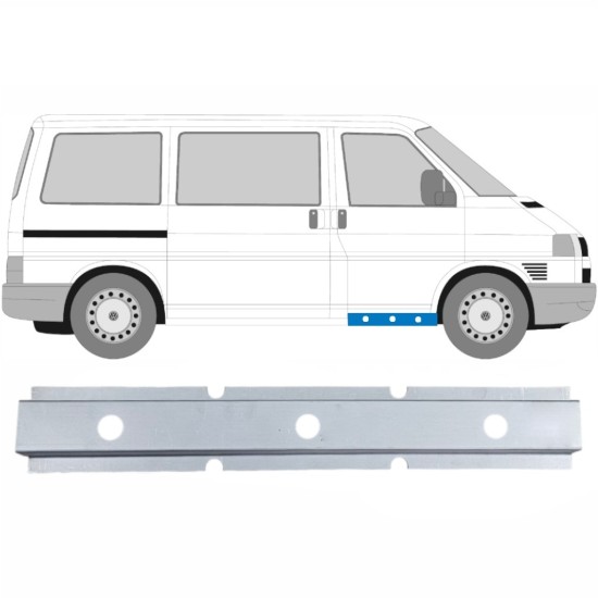 Painel de reparação interna da soleira da porta dianteira para Volkswagen Transporter T4 1990-2003 / Esquerda = Direita (simétrico) 17273