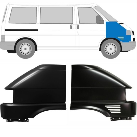 Guarda-lamas dianteiro para Volkswagen Transporter T4 1996-2003 / Esquerda+Direita / Conjunto 10583