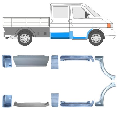 Kit de reparos para Volkswagen Transporter T4 1990-2003 / Esquerda+Direita / 16914