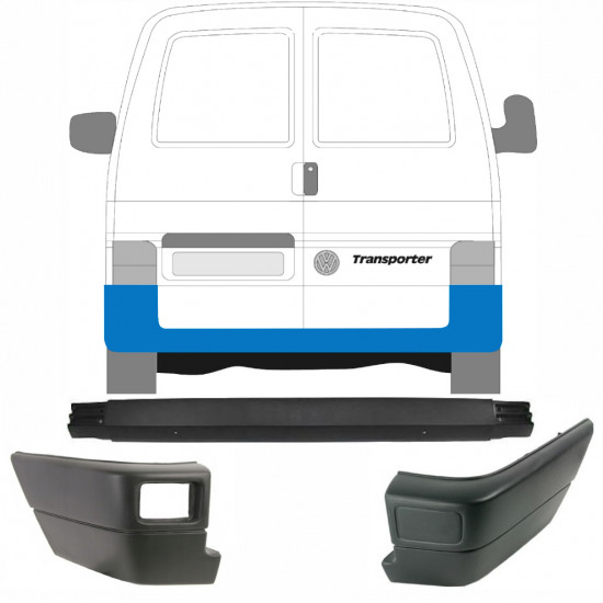 Para-choque traseiro para VW Transporter T4 1990-1996 / Conjunto 10646