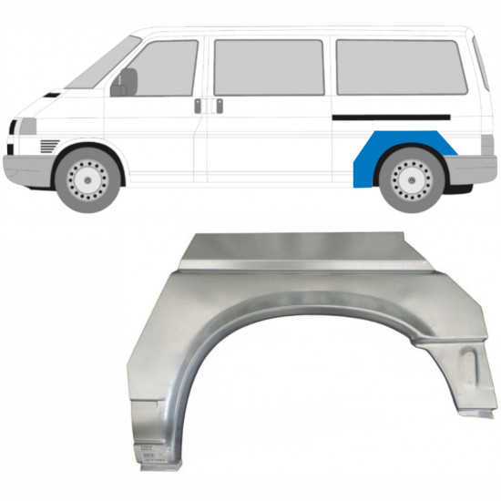 Painel de reparação do guarda-lamas traseiro para VW Transporter T4 1990-2003 / LWB / Esquerdo 5352