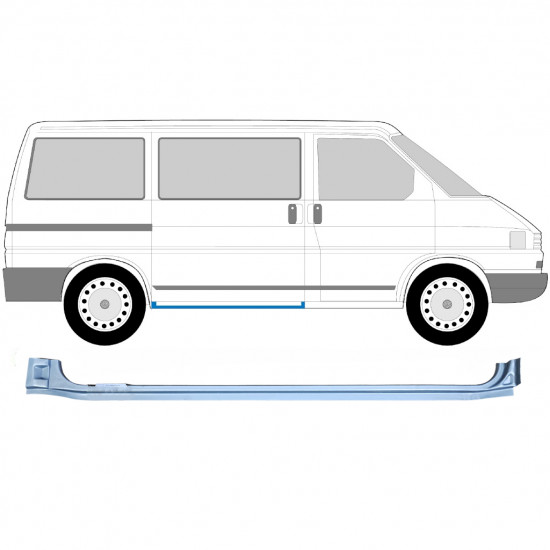 Painel de reparação da soleira da porta deslizante para VW Transporter T4 1990-2003 / Direito 5362