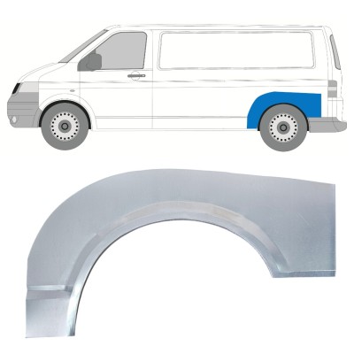 Painel de reparação do guarda-lamas traseiro para Volkswagen Transporter T5 2003-2015 / Esquerdo 16371