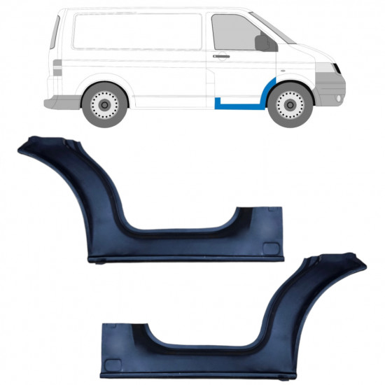 Painel de reparação da soleira da porta dianteira para VW Transporter T5 2003-2015 / Esquerda+Direita / Conjunto 9457