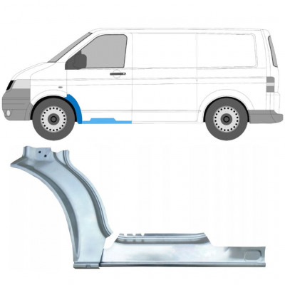 Painel de reparação da soleira com guarda-lamas dianteiro para Volkswagen Transporter T5 2003-2015 / Esquerdo / Conjunto 12637