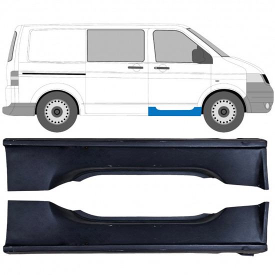 Painel de reparação da soleira da porta dianteira para Volkswagen Transporter T5 2003-2015 / Conjunto 12518