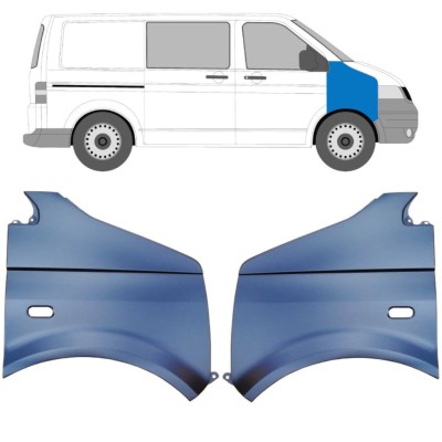 Guarda-lamas dianteiro para Volkswagen Transporter T5 2003-2015 / Esquerda+Direita / Conjunto 10535