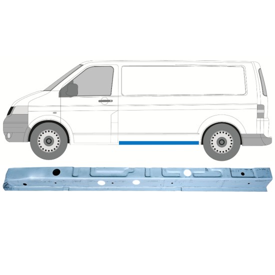Painel de reparação interna da soleira para Volkswagen Transporter T5 2003-2015 / Esquerdo 16089
