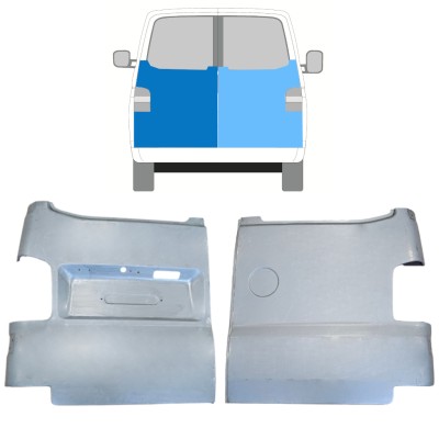 Painel de reparação das portas traseiras para Volkswagen Transporter T5 2003-2015 / Esquerda+Direita / Conjunto 15060