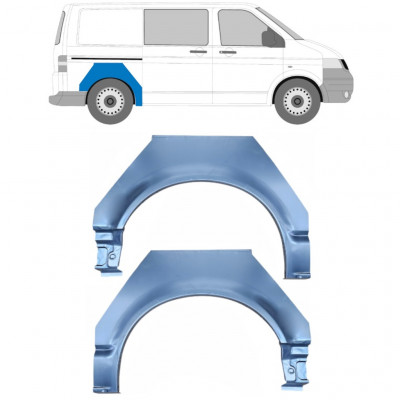 Painel de reparação do guarda-lamas traseiro para VW Transporter T5 2003-2015 / Esquerda+Direita / Conjunto 10450