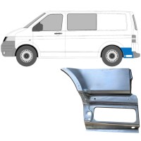Painel de reparação da parte inferior do guarda-lamas traseiro atrás da roda para Volkswagen Transporter T5 2003-2015 / Esquerdo 16263