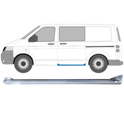 Soleira completa para porta deslizante para Volkswagen Transporter T5 2003-2015 / Esquerdo 16976