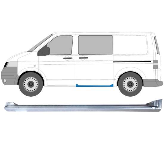 Soleira completa para porta deslizante para Volkswagen Transporter T5 2003-2015 / Esquerdo 16976