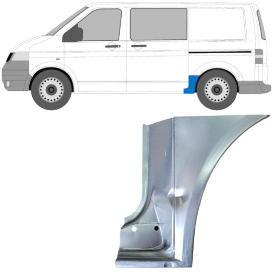 Painel de reparação do guarda-lamas traseiro para Volkswagen Transporter T5 2003-2015 / Esquerdo 16670