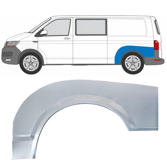 Painel de reparação do guarda-lamas traseiro para Volkswagen Transporter T6 2015-2024 / Esquerdo 17144