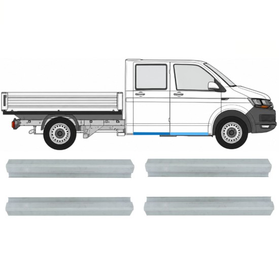 Painel de reparação da soleira dianteira e traseira para Volkswagen Transporter T6 2015-2024 / Esquerda+Direita 17132