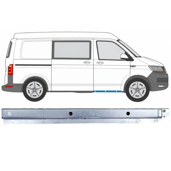 Painel de reparação interna da soleira da porta dianteira para Volkswagen Transporter T6 2015-2024 / Direito 17184