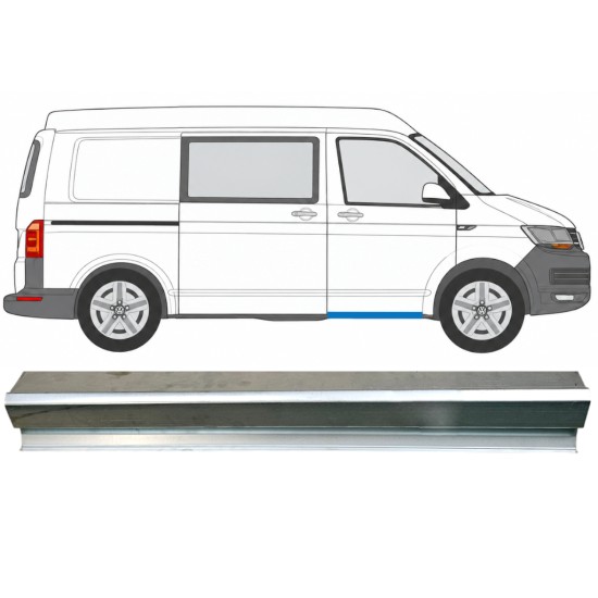 Painel de reparação da soleira da porta dianteira para Volkswagen Transporter T6 2015-2024 / Esquerda = Direita (simétrico) 17129