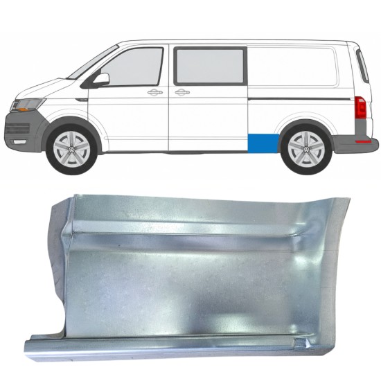 Painel de reparação do guarda-lamas traseiro para Volkswagen Transporter T6 2015-2024 / Esquerdo 17151