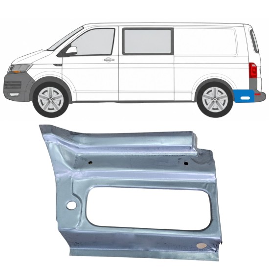 Painel de reparação do guarda-lamas traseiro para Volkswagen Transporter T6 2015-2024 / Esquerdo 17190