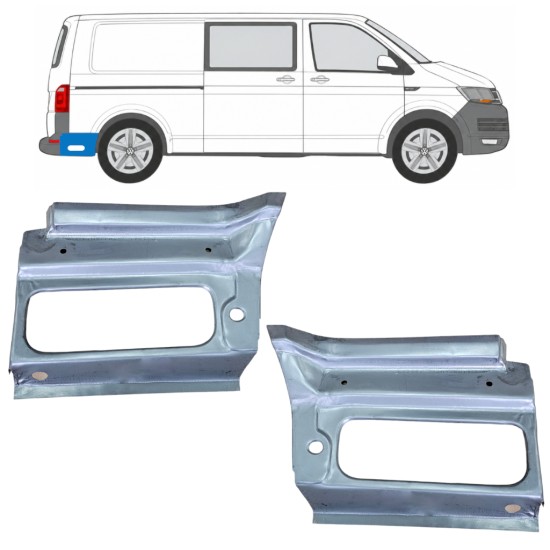 Painel de reparação do guarda-lamas traseiro para Volkswagen Transporter T6 2015-2024 / Esquerda+Direita 17191