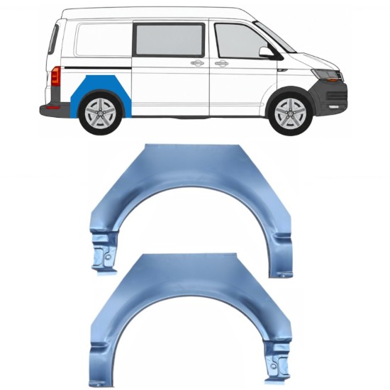 Painel de reparação do guarda-lamas traseiro para Volkswagen Transporter T6 2015-2024 / Esquerda+Direita 17116