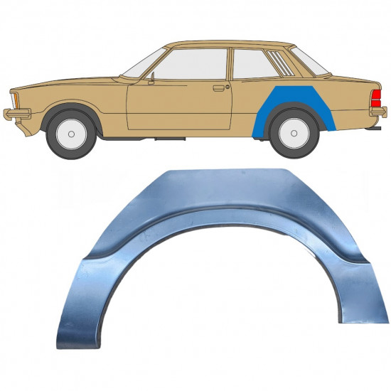 Painel de reparação do guarda-lamas traseiro para Ford Taunus 1976-1982 / Esquerdo 11059