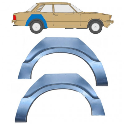 Painel de reparação do guarda-lamas traseiro para Ford Taunus 1976-1982 / Esquerda+Direita / Conjunto 11060