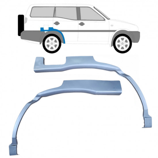 Painel de reparação do guarda-lamas traseiro para Nissan Terrano 1993-1999 / Esquerda+Direita / Conjunto 10574