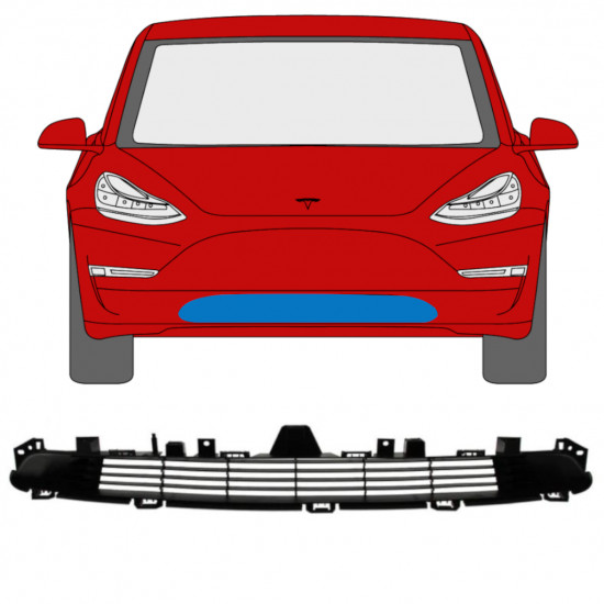 Grelha para Tesla Model 3 2017-2023 12459