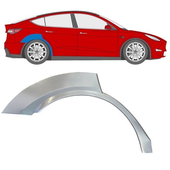 Painel de reparação do guarda-lamas traseiro para Tesla Model Y 2020- / Direito 16376