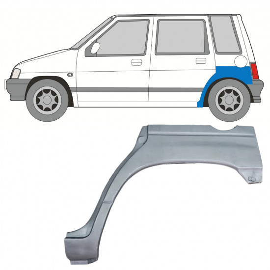 Painel de reparação do guarda-lamas traseiro para Daewoo Tico 1991-2000 / Direito 12524