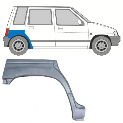 Painel de reparação do guarda-lamas traseiro para Daewoo Tico 1991-2000 / Direito 12523