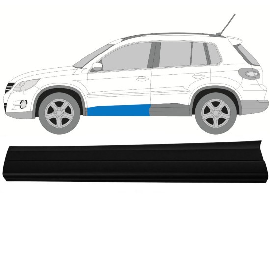 Moldura lateral da porta para Volkswagen Tiguan 2007-2016 / Esquerdo 17062