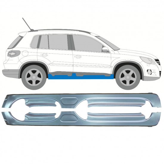 Painel de reparação da soleira para Volkswagen Tiguan 2007-2016 / Conjunto 11613