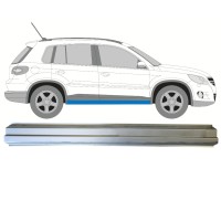 Painel de reparação da soleira para Volkswagen Tiguan 2007-2016 / Direito 14772 Painel de reparação da soleira para Volkswagen Tiguan 2007-2016 / Direito 14772