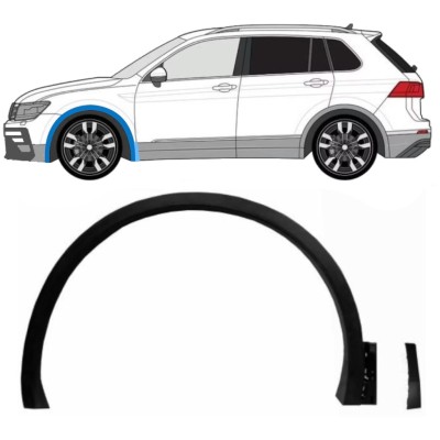 Moldura lateral do guarda-lamas dianteiro para Volkswagen Tiguan 2016-2024 R-Line / Esquerdo / Conjunto 14853