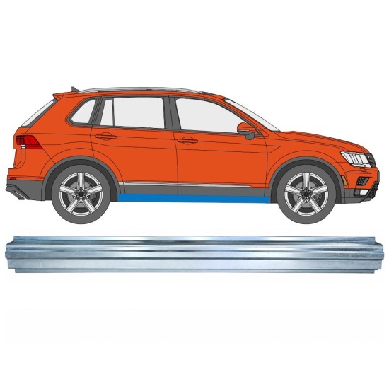 Painel de reparação da soleira para Volkswagen Tiguan 2016-2024 / Direito 17217