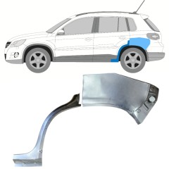 Painel de reparação do guarda-lamas traseiro para Volkswagen Tiguan 2007-2016 / Esquerdo / Conjunto 15788
